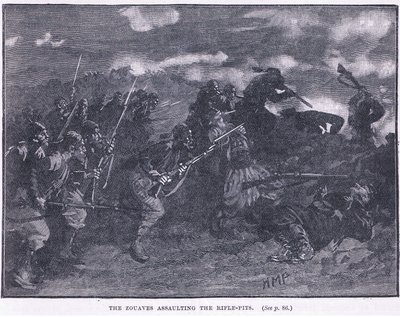The Zouves assaulting a rifle pit 1855 AD by Henry Marriott Paget
